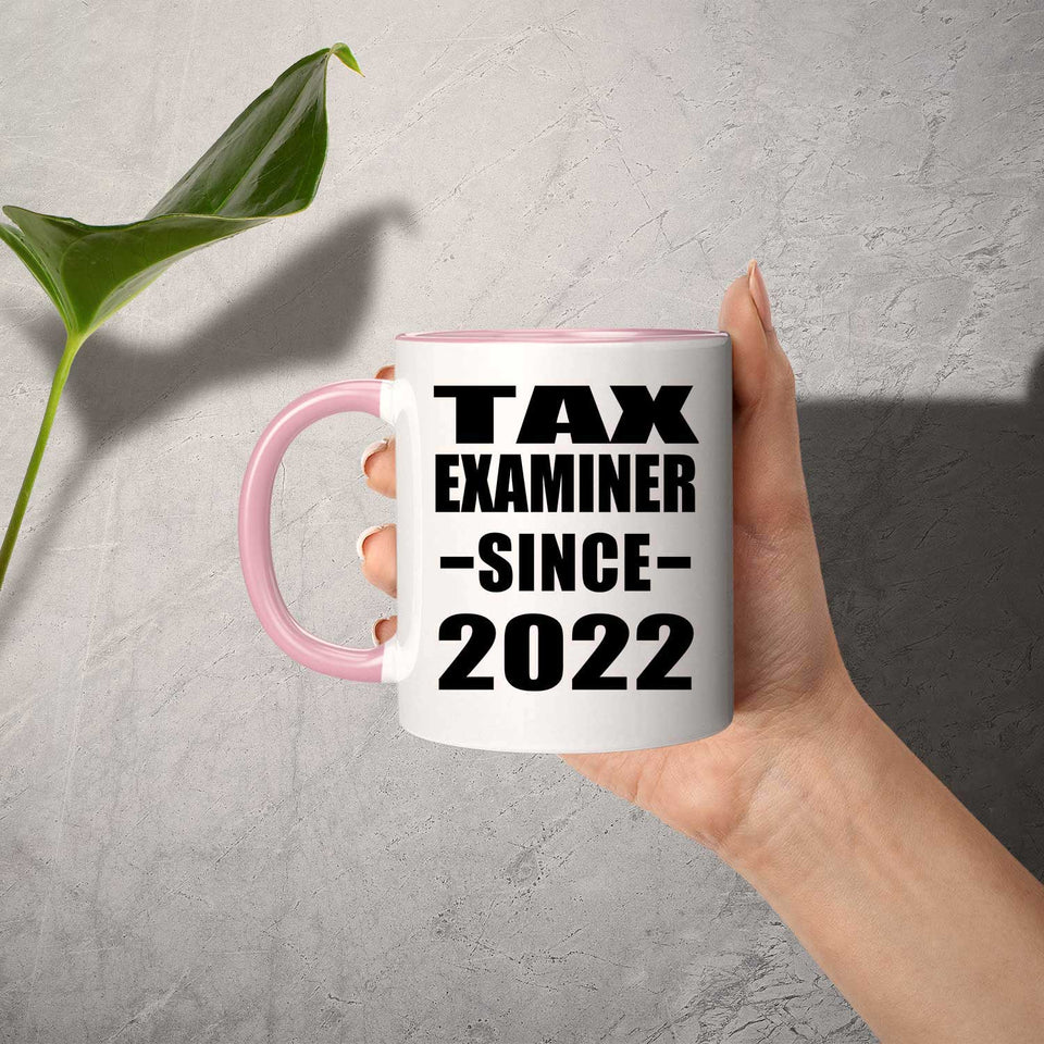 Tax Examiner Since 2022 - 11oz Accent Mug Pink