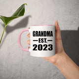 Grandma Established EST. 2023 - 11oz Accent Mug Pink