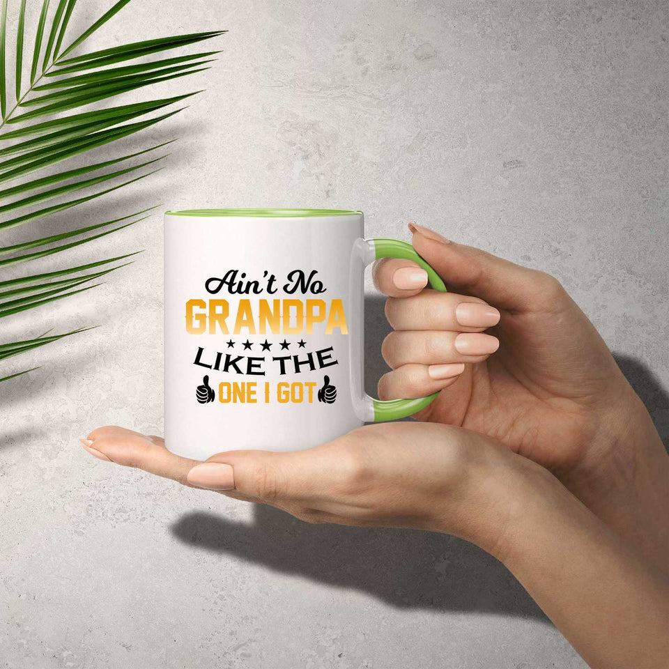 Ain't No Grandpa Like The One I Got - 11oz Accent Mug Green
