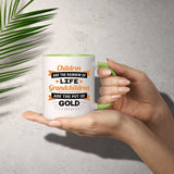 Children Are Rainbow Of Life, Grandchildren Are Pot Of Gold - 11oz Accent Mug Green