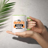 My Favorite People Call Me Grandpa - 11oz Accent Mug Green