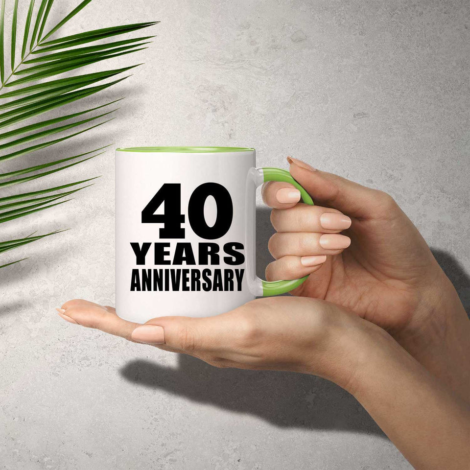 40th Anniversary 40 Years - 11oz Accent Mug Green