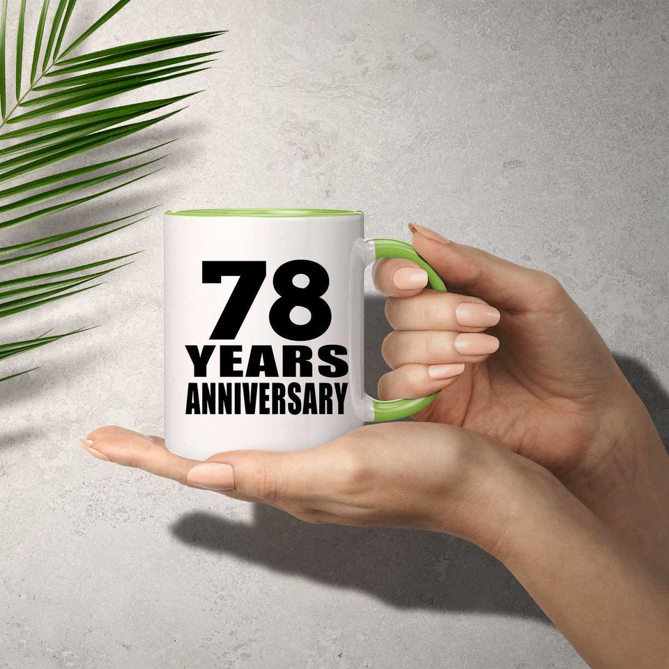78th Anniversary 78 Years - 11oz Accent Mug Green