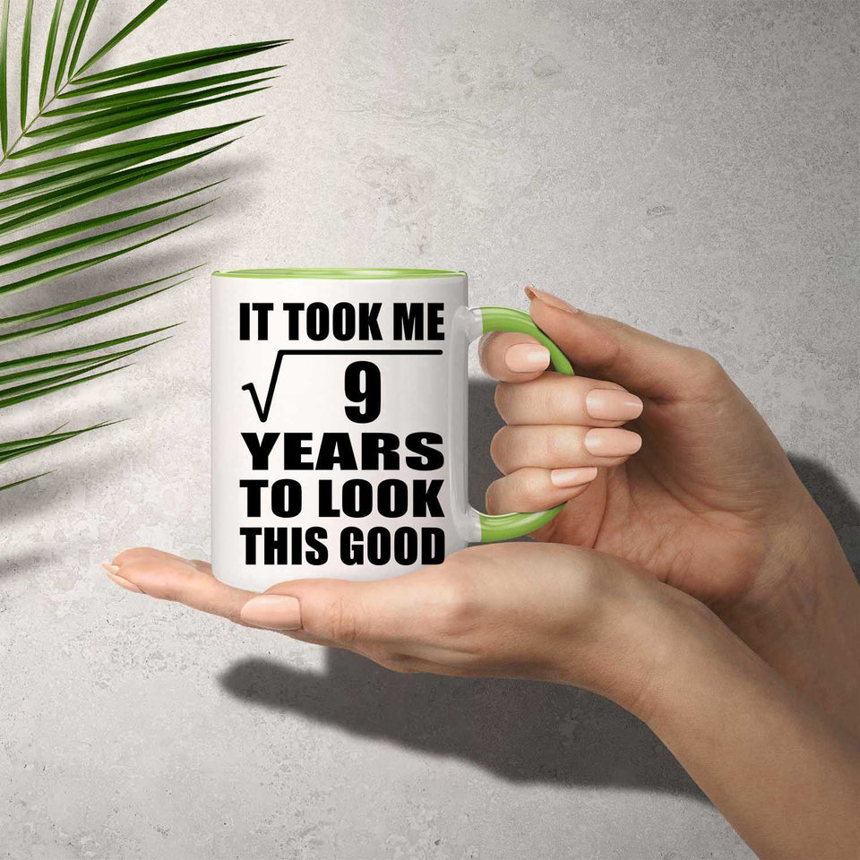 3rd Birthday Took Square Root of 9 Years To Look Good - 11oz Accent Mug Green