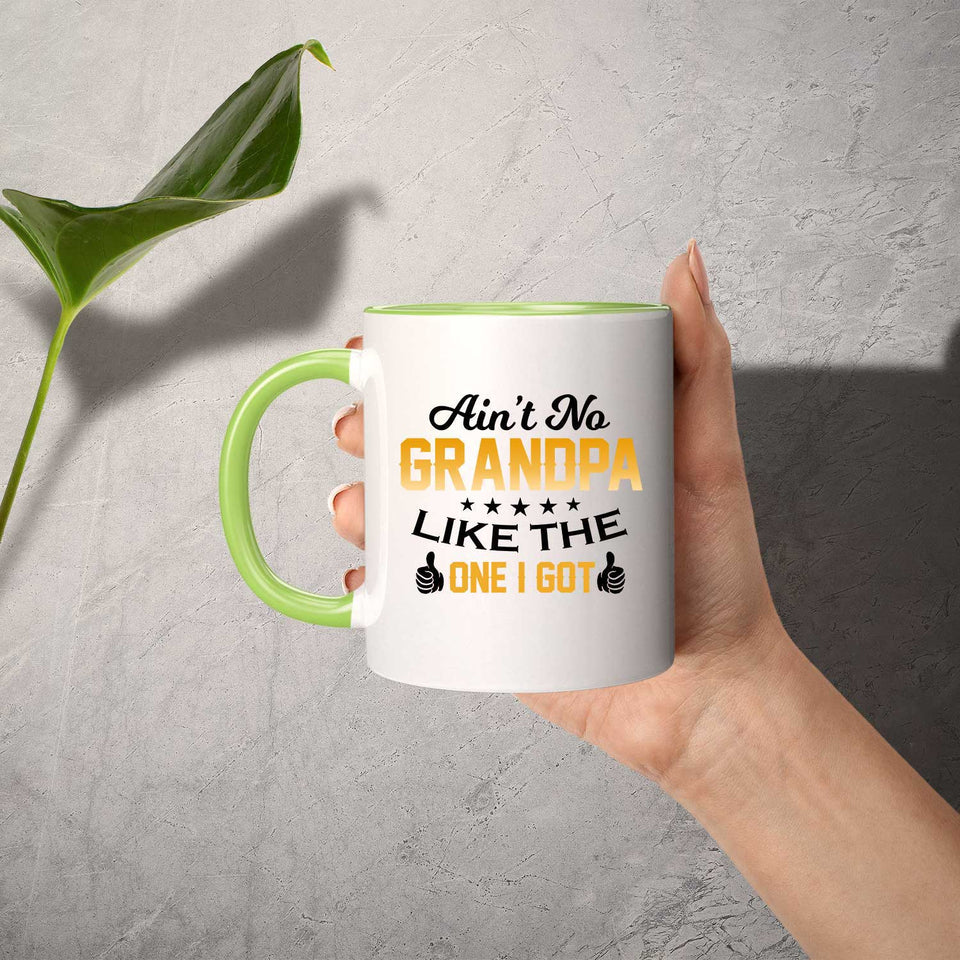 Ain't No Grandpa Like The One I Got - 11oz Accent Mug Green
