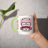 Being A Mom Is Great But Being A Grandma is Priceless - 11oz Accent Mug Green
