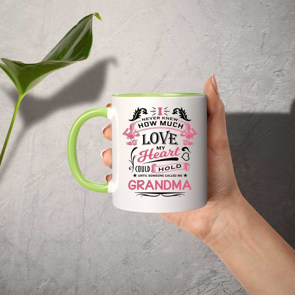 How Much Love Could Hold Until Called Me Grandma - 11oz Accent Mug Green