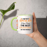 I Am Not Spoiled I Just Have The Best Grandma In The World - 11oz Accent Mug Green