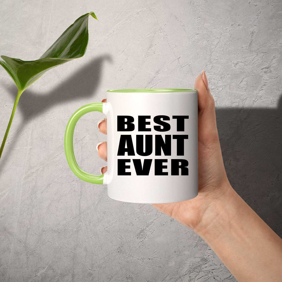 Best Aunt Ever - 11oz Accent Mug Green