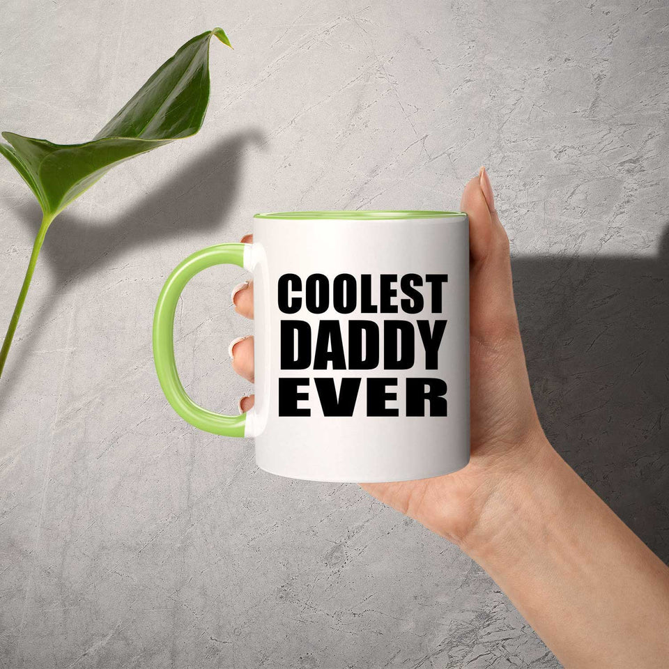 Coolest Daddy Ever - 11oz Accent Mug Green
