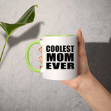 Coolest Mom Ever - 11oz Accent Mug Green