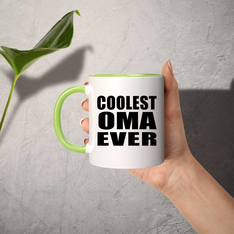 Coolest Oma Ever - 11oz Accent Mug Green