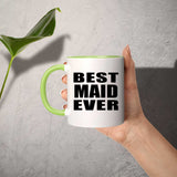 Best Maid Ever - 11oz Accent Mug Green