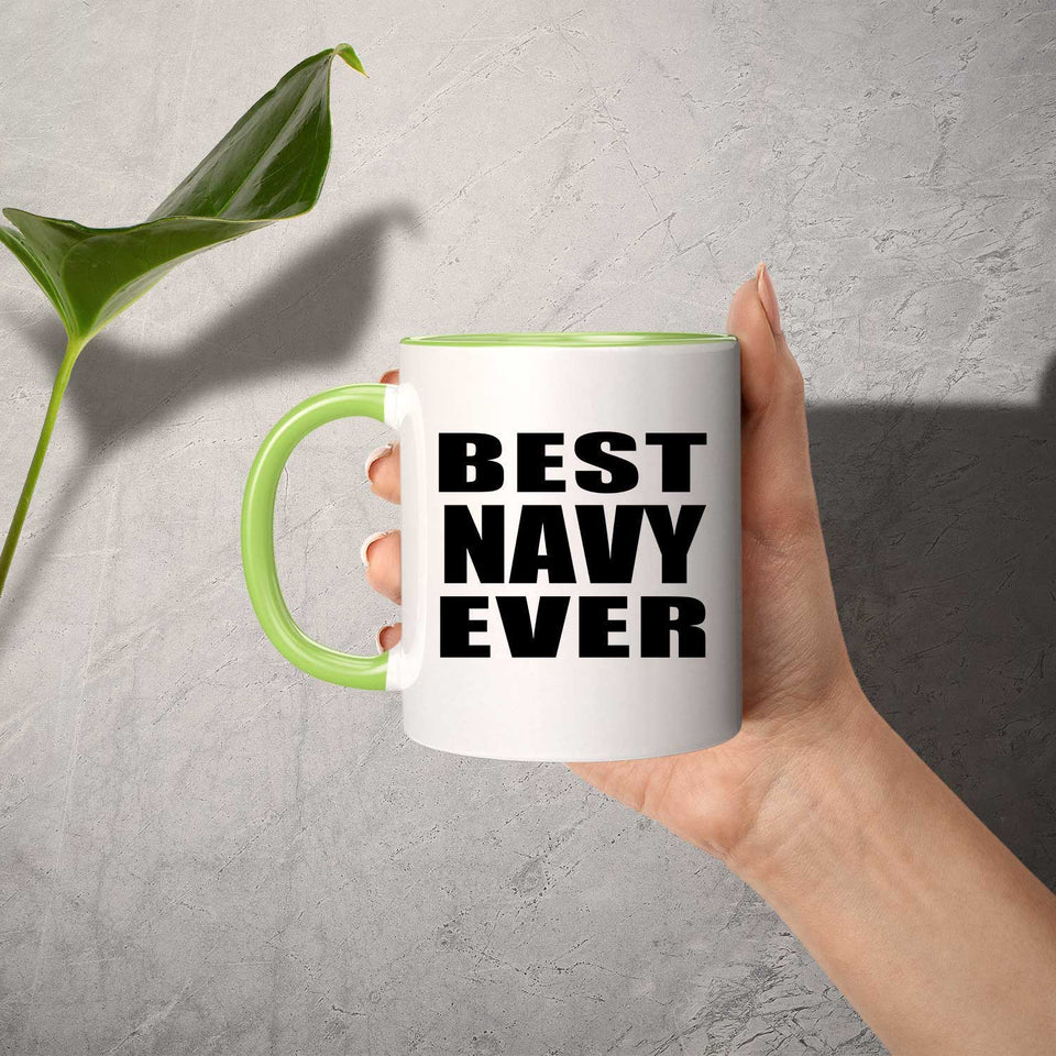 Best Navy Ever - 11oz Accent Mug Green