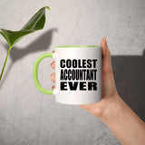 Coolest Accountant Ever - 11oz Accent Mug Green