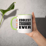 Coolest Stockbroker Ever - 11oz Accent Mug Green