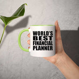 World's Best Financial Planner - 11oz Accent Mug Green