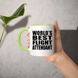 World's Best Flight Attendant - 11oz Accent Mug Green