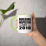 Building Inspector Established EST. 2018 - 11oz Accent Mug Green