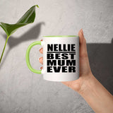 Nellie Best Mum Ever - 11oz Accent Mug Green