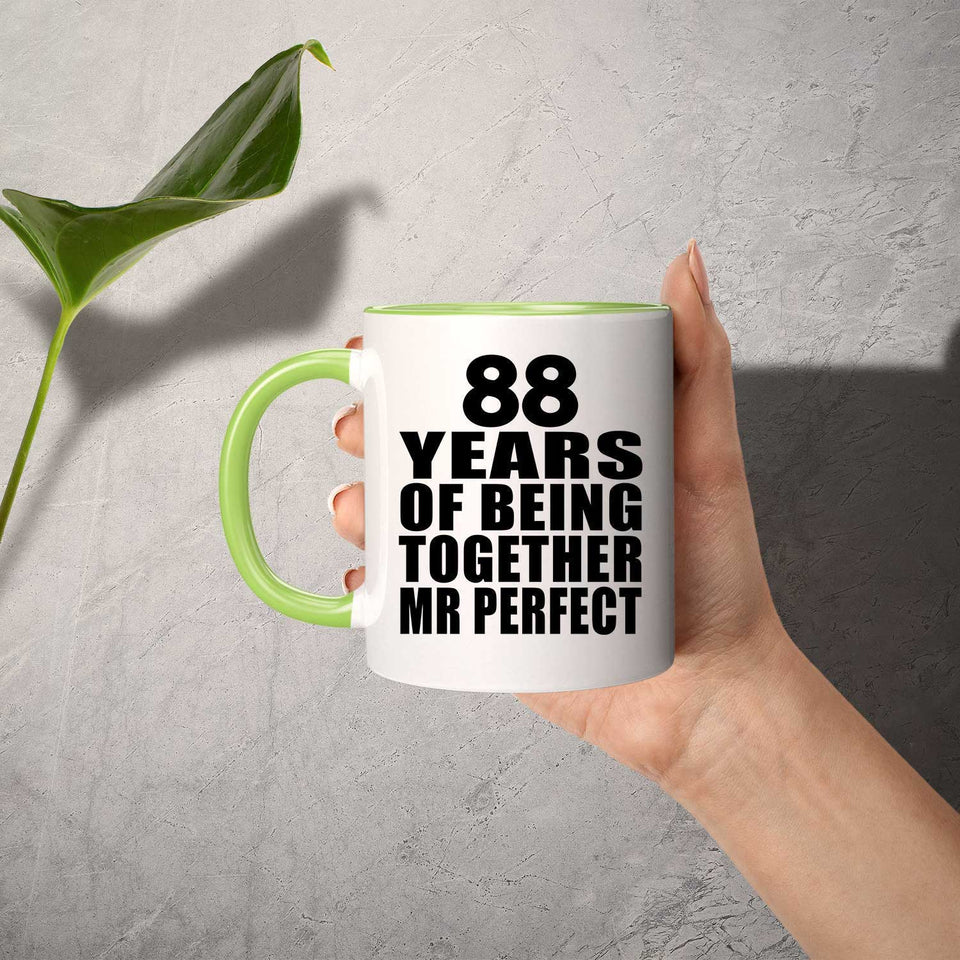 88th Anniversary 88 Years Of Being Mr Perfect - 11oz Accent Mug Green