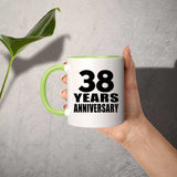 38th Anniversary 38 Years - 11oz Accent Mug Green