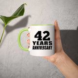 42nd Anniversary 42 Years - 11oz Accent Mug Green