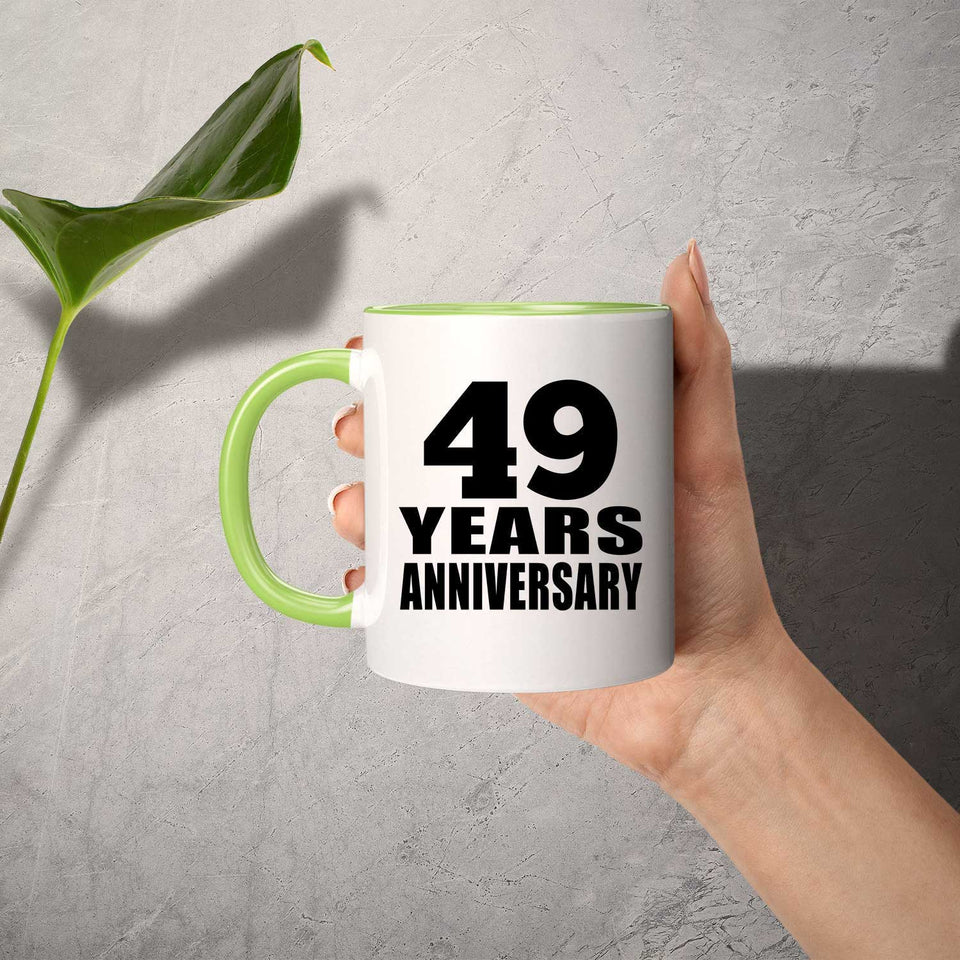 49th Anniversary 49 Years - 11oz Accent Mug Green