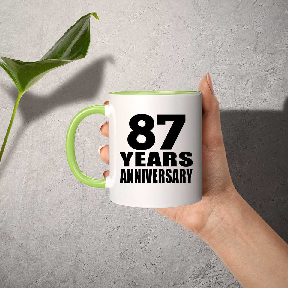 87th Anniversary 87 Years - 11oz Accent Mug Green