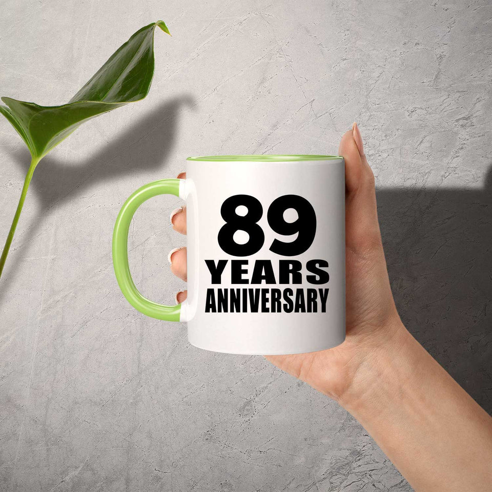 89th Anniversary 89 Years - 11oz Accent Mug Green