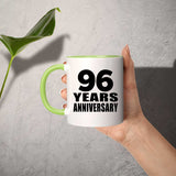 96th Anniversary 96 Years - 11oz Accent Mug Green