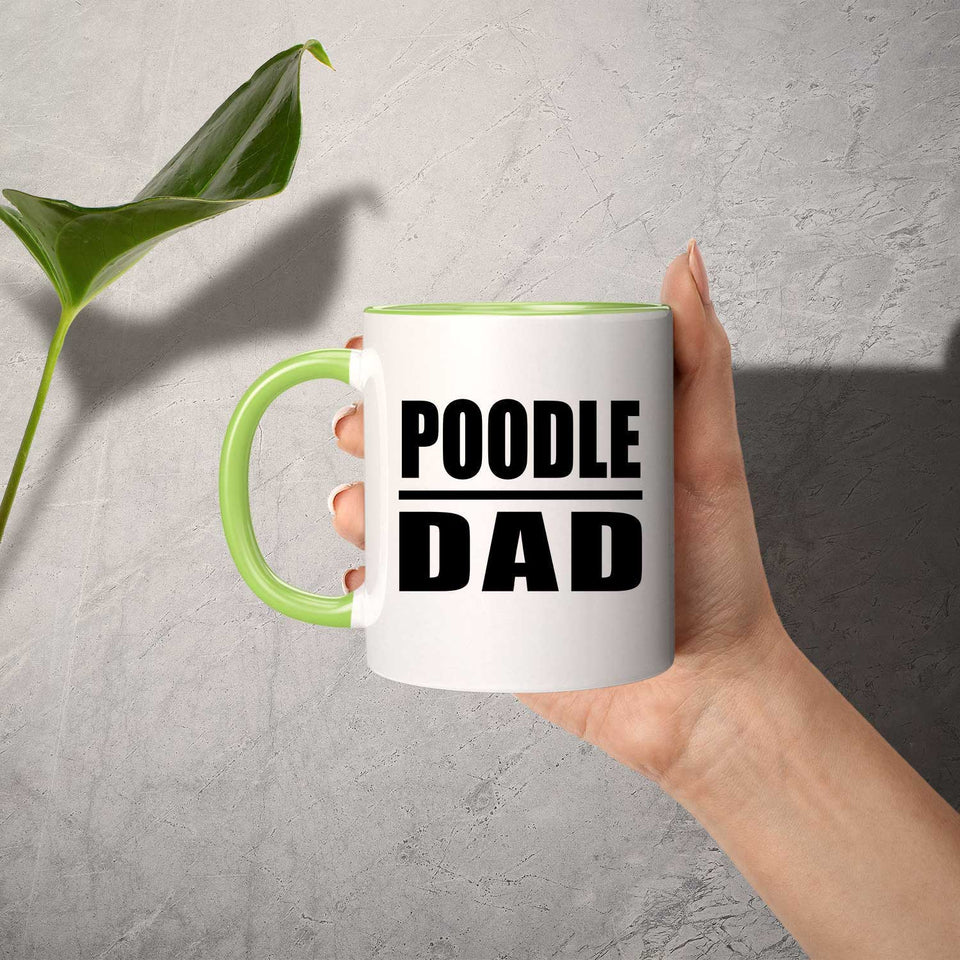 Poodle Dad - 11oz Accent Mug Green