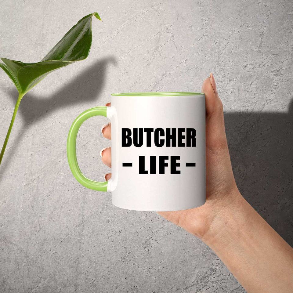 Butcher Life - 11oz Accent Mug Green