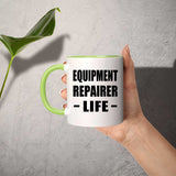 Equipment Repairer Life - 11oz Accent Mug Green