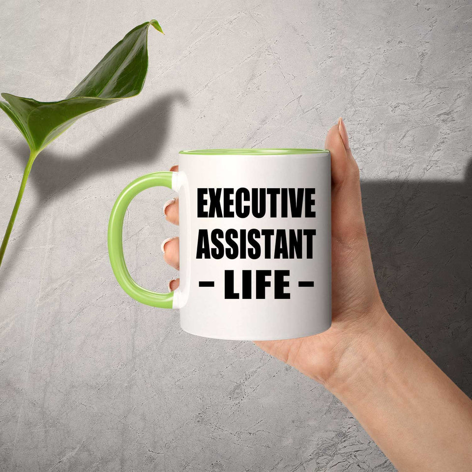 Executive Assistant Life - 11oz Accent Mug Green