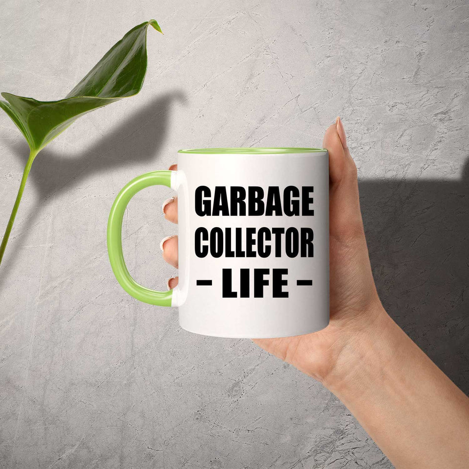 Garbage Collector Life - 11oz Accent Mug Green