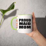 Proud Maid Mom - 11oz Accent Mug Green