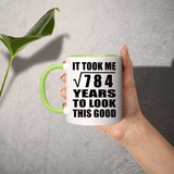 28th Birthday Took Square Root of 784 Years To Look Good - 11oz Accent Mug Green