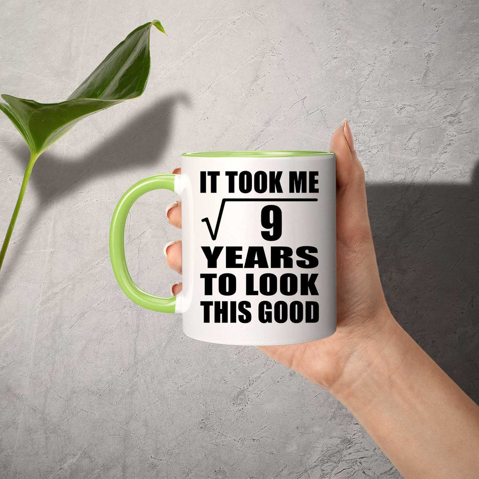 3rd Birthday Took Square Root of 9 Years To Look Good - 11oz Accent Mug Green