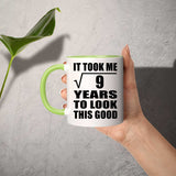 3rd Birthday Took Square Root of 9 Years To Look Good - 11oz Accent Mug Green