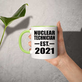 Nuclear Technician Established EST. 2021 - 11oz Accent Mug Green