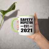 Safety Inspector Established EST. 2021 - 11oz Accent Mug Green