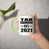 Tax Examiner Established EST. 2021 - 11oz Accent Mug Green