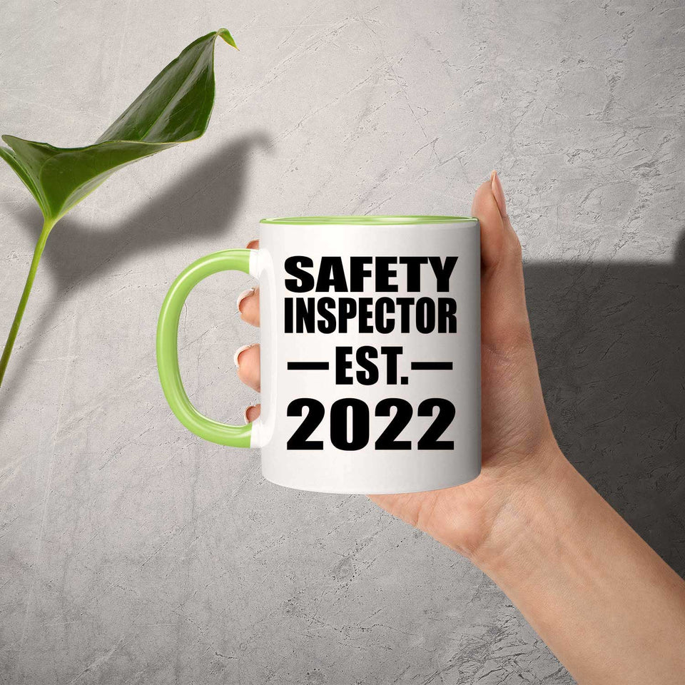 Safety Inspector Established EST. 2022 - 11oz Accent Mug Green
