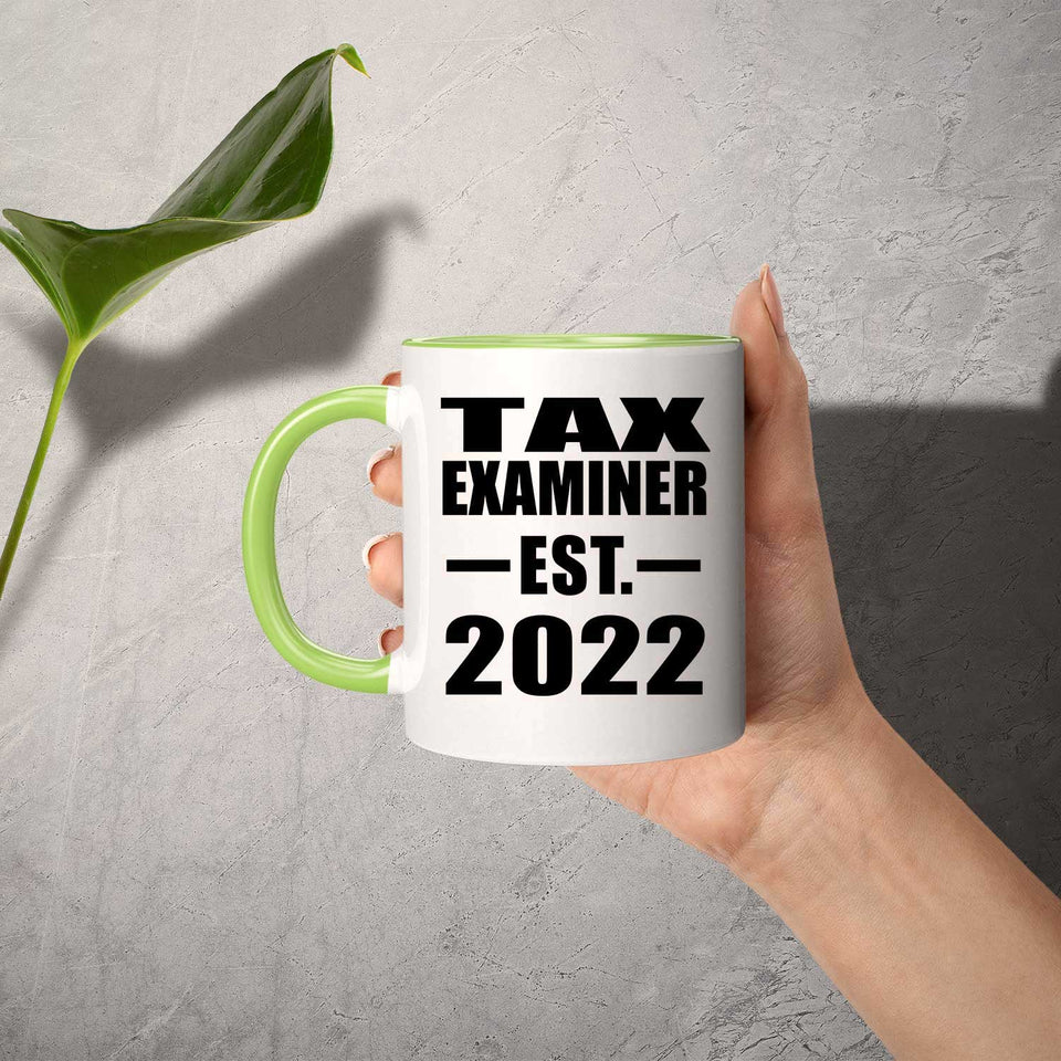 Tax Examiner Established EST. 2022 - 11oz Accent Mug Green