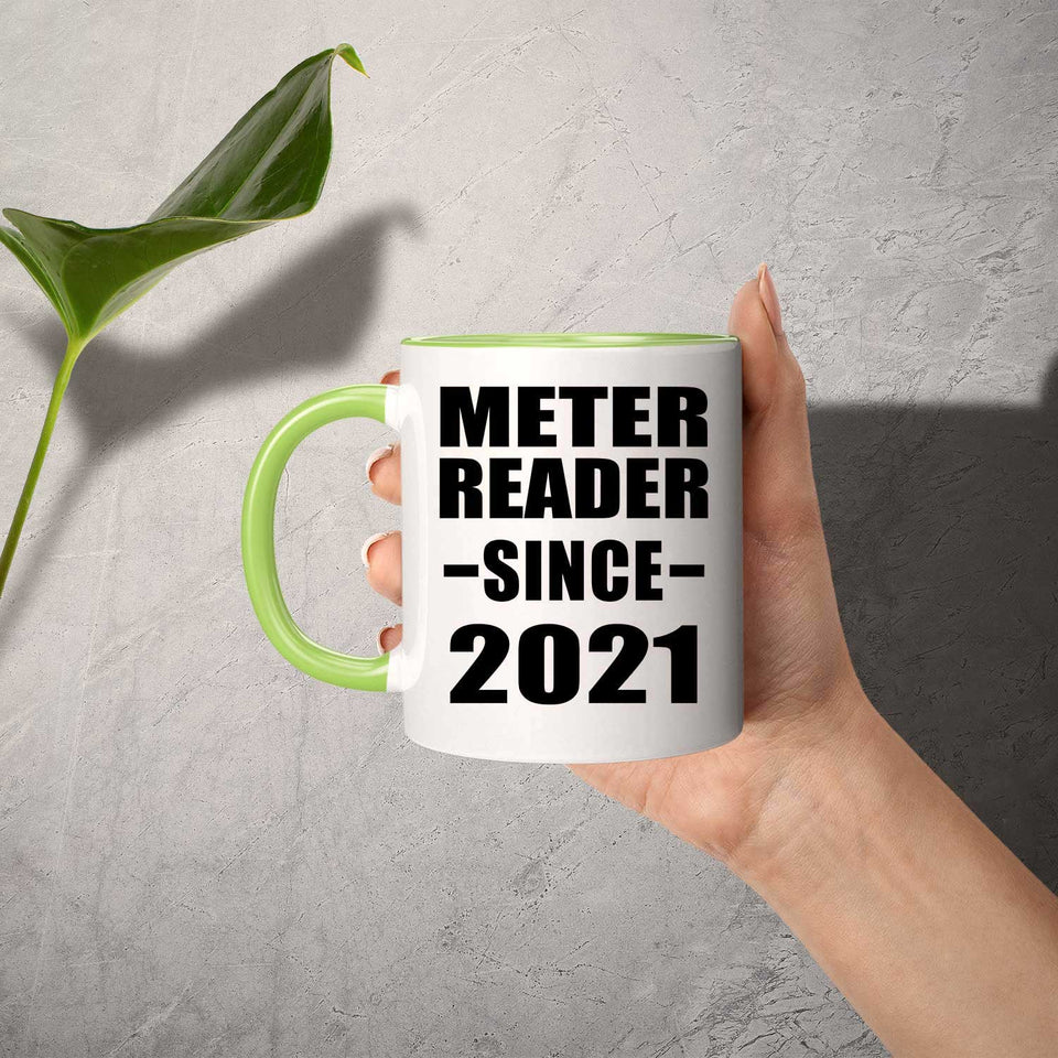 Meter Reader Since 2021 - 11oz Accent Mug Green
