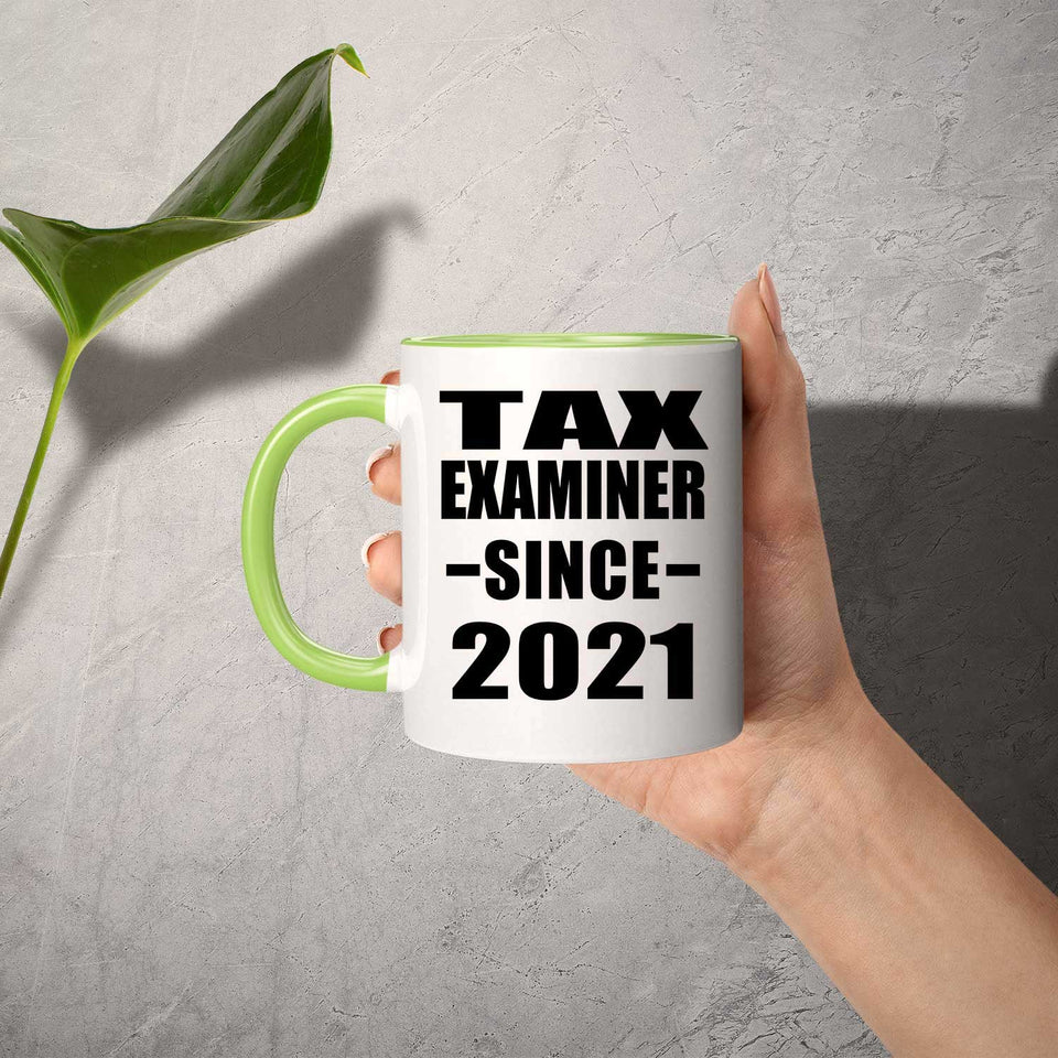 Tax Examiner Since 2021 - 11oz Accent Mug Green