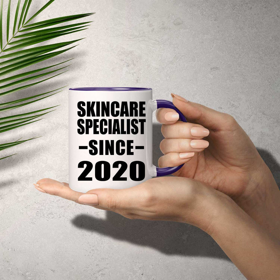 Skincare Specialist Since 2020 - 11oz Accent Mug Purple