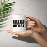 Blessed Artist - 11oz Accent Mug Purple
