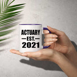 Actuary Established Est. 2021 - 11oz Accent Mug Purple
